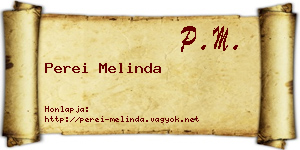 Perei Melinda névjegykártya